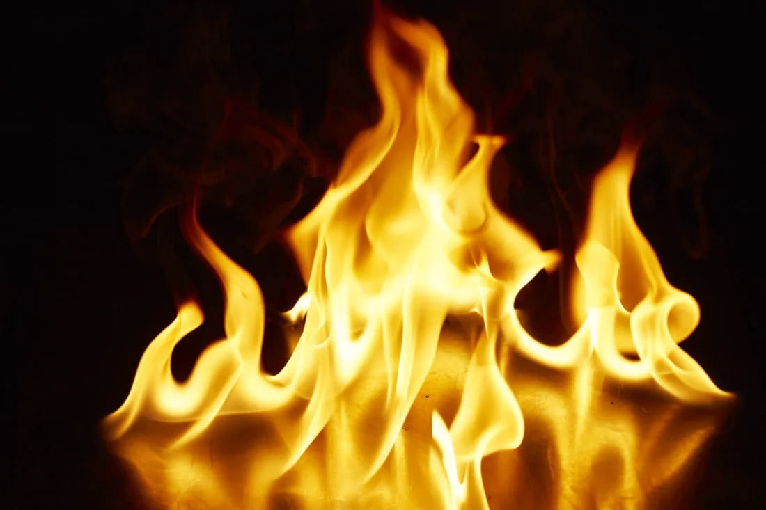 炎の撮影